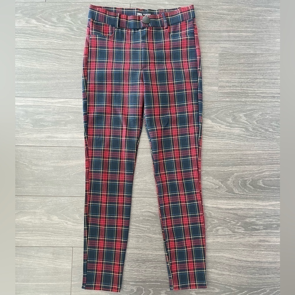 ZARA| PLAID TROUSERS